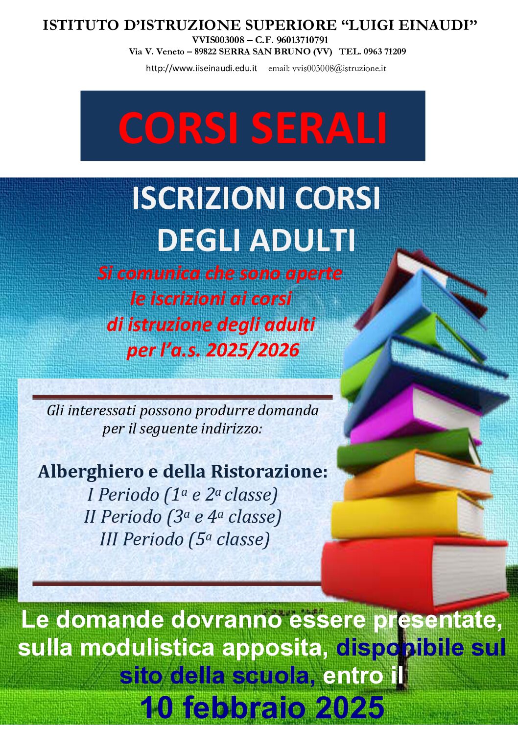 Iscrizioni Corsi degli Adulti a.s. 2025/26